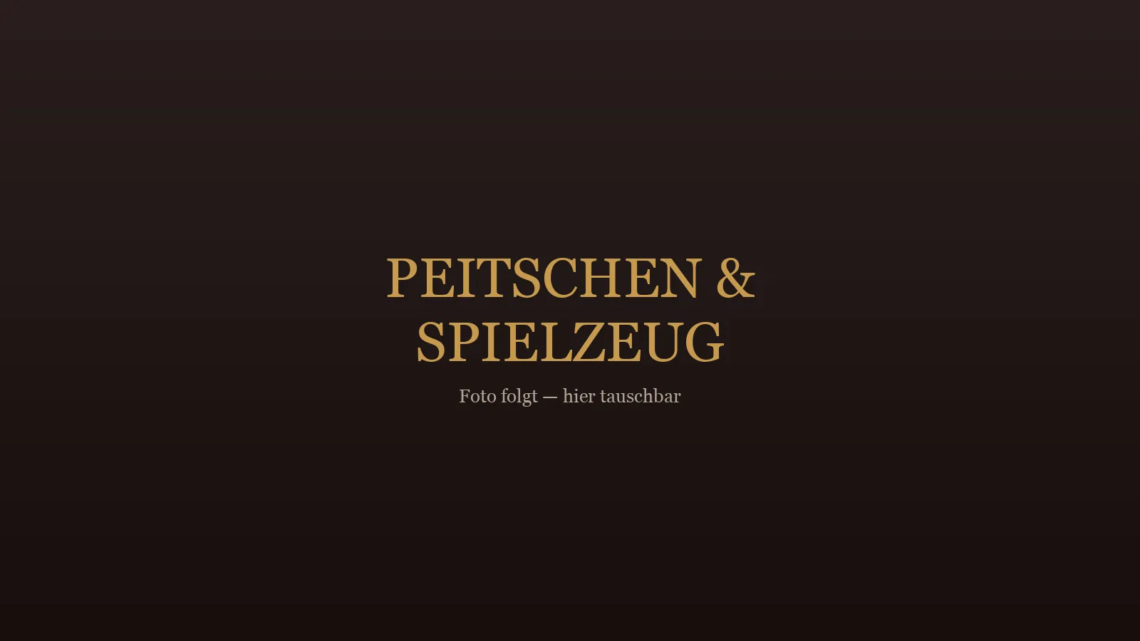 Peitschen & Spielzeug